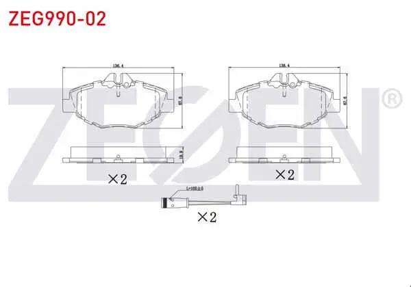 Fren Balata Ön Fişli Mercedes E Serisi (W211) E 320 CDI 2002-2008 / (W211) E 280 CDI 2002-2008 / (W211) E 200 2002-2008 / (W211) E 200 CDI 2002-2008 / (W211) E 220 CDI 2002-2008 / (W211) E 240 2002-2008
