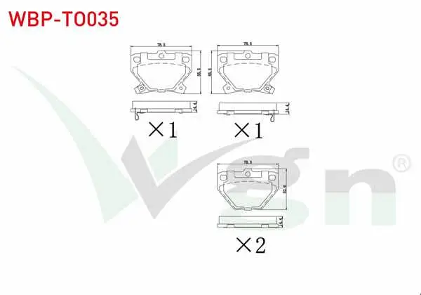Fren Balata Arka Ikazlı Toyota Yaris (_Cp10) 1.0İ 1999-2005 / Yaris (_Cp10) 1.3İ 1999-2005 / Yaris (_Cp10) 1.5 Vvt-I 1999-2005 / Yaris (_Cp10) 1.4 D-4D 1999-2005