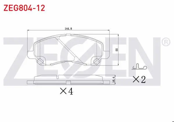 Fren Balata Ön Ikazlı Mitsubishi Lancer VII 1.6 2003-2007 / Lancer 2.0 2007-/ Lancer 1.8 2007-/ Asx 1.6 16 Jant 2010-/ Asx 1.8 4X4 16 Jant 2010-/ Jeep Compass 2.0 Crd 2006-/ Compass 2.4İ 2006 -