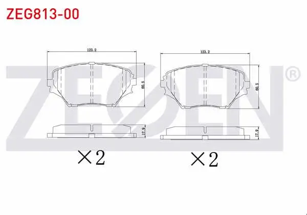 Fren Balata Ön Toyota Rav4 II (Cla2_, Xa2_, Zca2_, Aca2_) 1.8 Vvt-I 2000-2006 / Rav4 II 2.0 D 2000-2006 / Rav4 II 2.0 D-4D 2000-2006 / Rav4 II 2.0 Vvt-I 2000-2006 / Rav4 II 2.2 D-4D 2000-2006