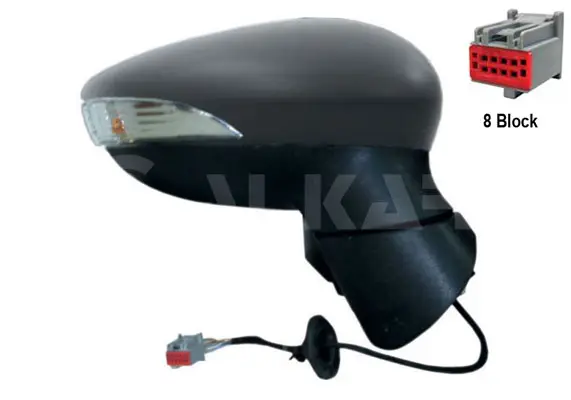 Dış Dikiz Aynası Sağ Elektrikli Isıtmalı Astarlı Otomatik Katlanır Sinyalli 8 Pin Ford Fiesta VI 2008-2012
