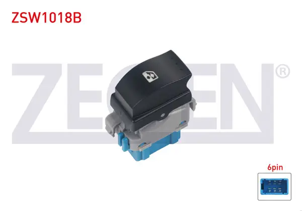 Cam Açma Anahtarı Tekli Mavi Soketlı Turuncu Işık 6 Pin Renault Kangoo 2008-/ Master III 2010 -