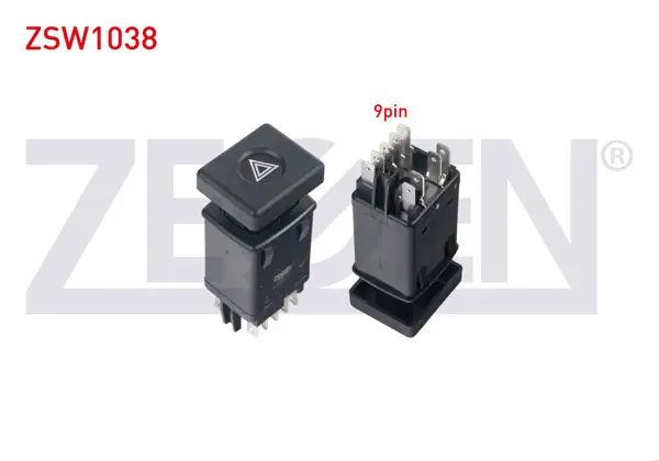 Flaşör Anahtarı 9 Pin Kırmızı Işık Renault R9 1985-2000