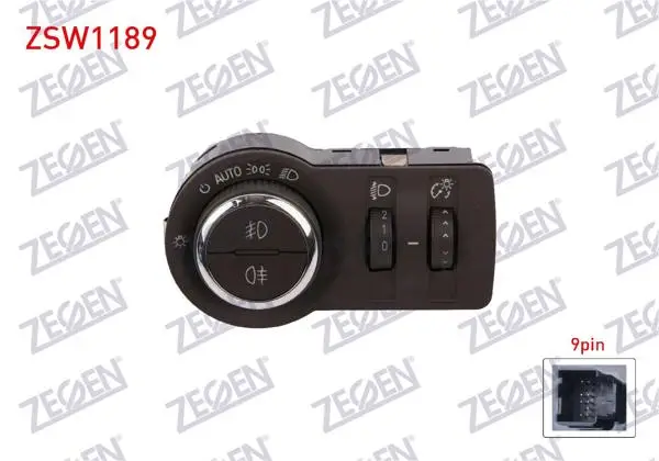 Far Anahtarı Krom 9 Pin Otomatik On-Arka Sisli-Yukseklık Ayarlı Opel Astra J-Insignia-Cruze 2008 -
