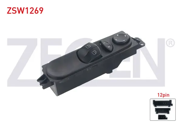 Cam Açma Anahtar Grup Ayna Ayarlı Çiftli 12 Pin Volkswagen Crafter 2006-2016 / Mercedes Sprinter 2006-2016
