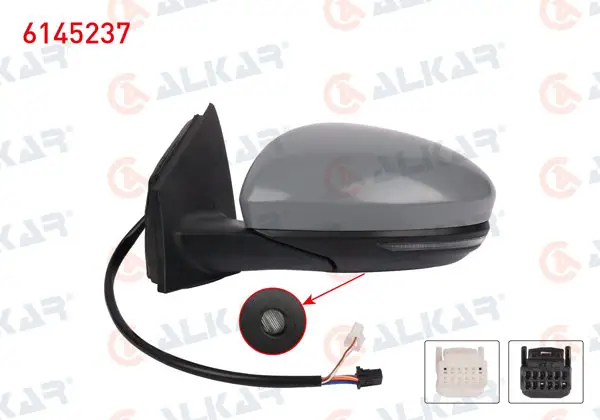 Dış Dikiz Aynası Sol Elektrikli Isıtmalı Astarlı Otomatik Katlanır Sinyalli 11 Pin Alt Aydınlatma Renault Megane IV 2015 -