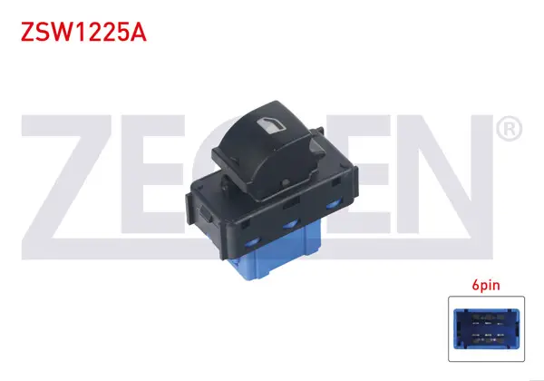 Cam Açma Anahtarı Tekli Mavi Soketlı 6 Pin C-Elysee-301 2012 -
