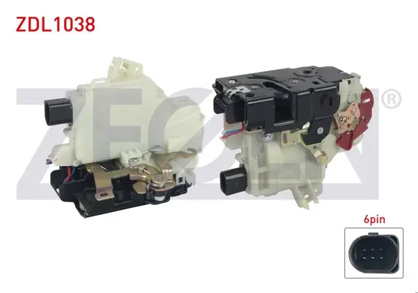 Kapı Kilidi Motorlu Sol Arka 6 Pin Volkswagen Caddy III-Golf V-VI-Jetta III 2004-2015