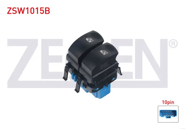 Cam Açma Anahtarı Çiftli Mavi Soketlı Turuncu Işık 10 Pin Renault Clio III 2005-2012 / Modus 2004-/ Clio Symbol-Twingo 1998-2005