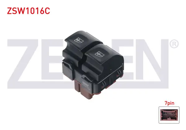 Cam Açma Anahtarı Çiftli Kahve Soketlı Beyaz Işık 7 Pin Renault Captur-Clio IV 2013-/ Kangoo 1998-2008 / Symbol II 2008-2012 / Dacia Logan II-Dokker-Sandero-Lodgy 2008 -
