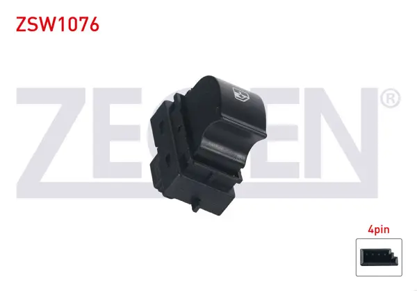 Cam Açma Anahtarı Tekli Kırmızı Işık 4 Pin Fiat Linea 2007 -