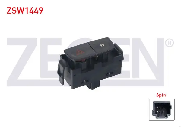 Kapı Kilit Ve Flaşör Anahtarı 6 Pin Renault Traffic III-Duster 2012 -