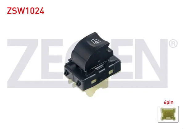 Cam Açma Anahtarı Tekli Turuncu Işık 6 Pin Renault Clio IV 2012 -
