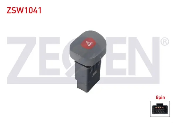 Flaşör Anahtarı 8 Pin Kırmızı Işık Renault Clio II 1998-2005