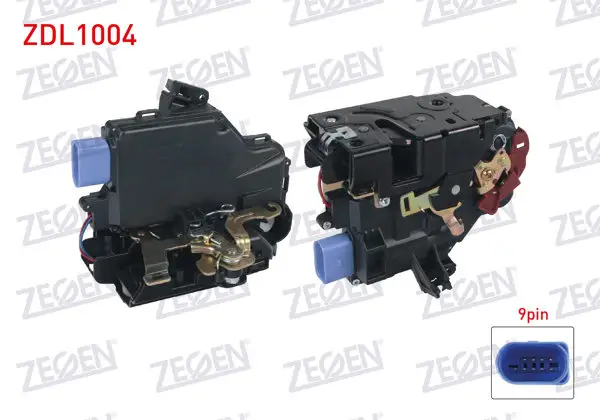 Kapı Kilidi Motorlu Sol Ön 9 Pin Volkswagen Golf V-Caddy III-Jetta III-Touareg-Touran 2003-2015 / Skoda Octavia 2004-2012 / Seat Toledo III-Altea 2004 -