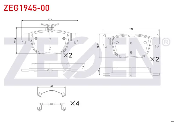 Fren Balata Arka 272mm Disk VW Golf VIII-Caddy V 2020-/ Skoda Octavia IV (Nx3) 2020-/ Seat Leon (Kl1) 2019-/ Audi A3 Sportback (8Ya) 2019 -