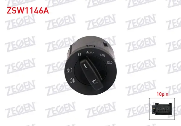 Far Anahtarı 10 Pin Otomatik Volkswagen Golf V-Jetta III-Passat-Touran-Caddy III-T5 2003-20011