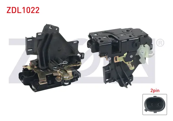 Kapı Kilidi Motorlu Sol Arka 2 Pin Volkswagen Polo / Skoda Fabia 1999-2007 / Seat Ibiza IV-Cordoba 2002-2009
