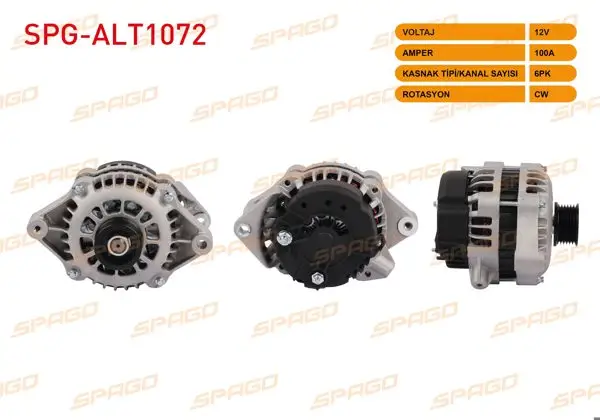 Alternatör 12V 100A 6Pk (Alt120) Astra F 92-98-Vectra 92-02-Corsa 93-00-Omega 94-03 (Benzinli Araclar İçin)