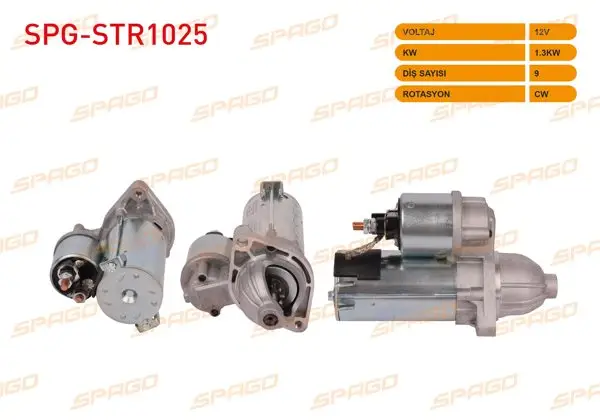 Marş Motoru 12V 1.3Kw 9 Dıs Cw (Str3300) Astra H J-Corsa C D-Combo / Doblo-Linea (1.3 Dizel Araclar İçin)
