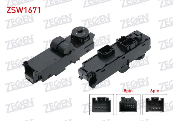 Cam Açma Anahtarı Çiftli Ayna Ayarlı 13 Pin Ford Connect 2014-/ Courıer 2014 -