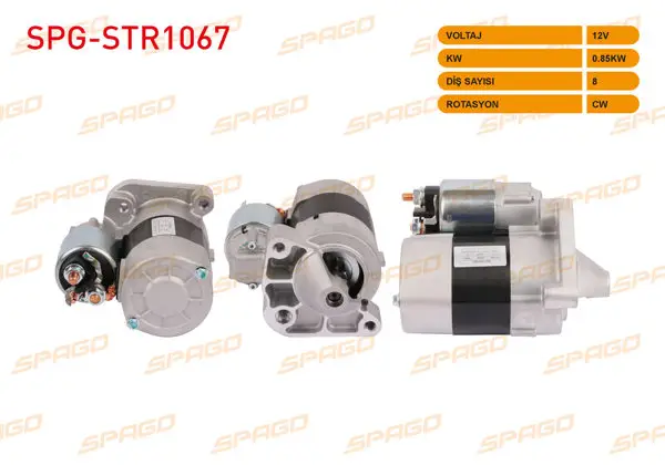 Marş Motoru 12V 0.85Kw 8 Dıs Cw Clio I II-Symbol-Megane I / Logan-Sandero (1.4 1.6 Benzinli Araclar İçin)