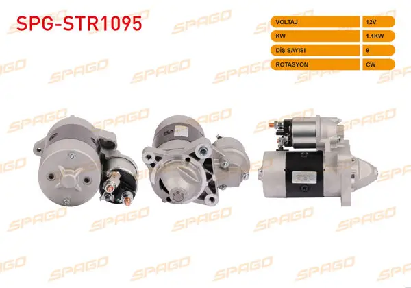 Marş Motoru 12V 1.1Kw 9 Dıs Cw (Str4692) Fiat SLX 98-00-Tempra 90-96-Palio 96-02-Brava 95-01