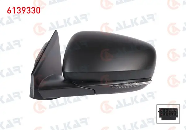 Dış Dikiz Aynası Sol Elektrikli Isıtmalı Asferık Astarlı Sinyalli 7 Pin Renault Kadjar 2015 -