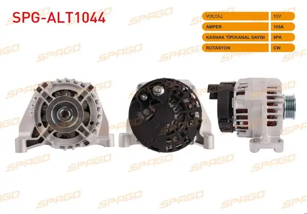 Alternatör 12V 105A 5Pk (Alt441) Punto 00-15-Linea 07-17-Stilo 02-08 (Benzinli Ve Klimalı Araclar İçin)