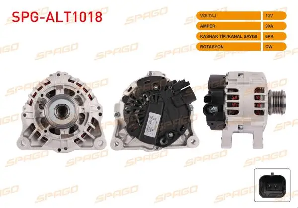 Alternatör 12V 90A 6Pk Nemo 08-12 / Bipper 08-12 (1.4 HDI Araclar İçin)