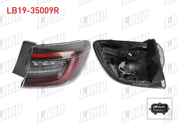 Stop Sağ Dış Ledlı Kırmızı Cızgılı Renault Clio V Faz 2 2024 -