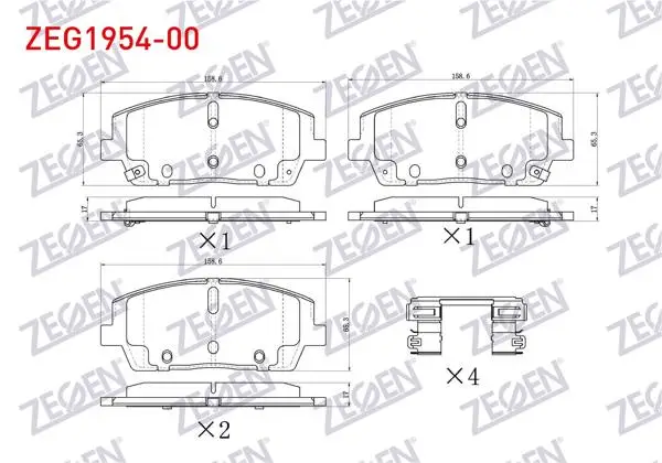 Fren Balata Ön Ikazlı Hyundai Santa Fe IV 2018-2020 / Kia Sorento III 2015 -
