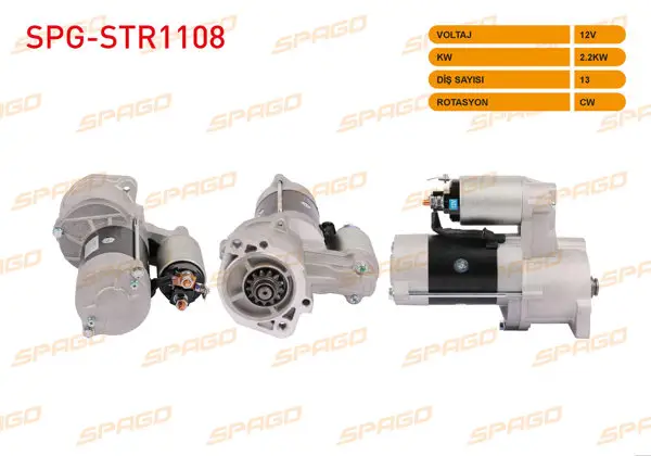 Marş Motoru 12V 2.2Kw 13 Dıs Cw (Str6046) L300 III 91-03-Pajero I 86-90 / Hyundai H1 Starex 97-07
