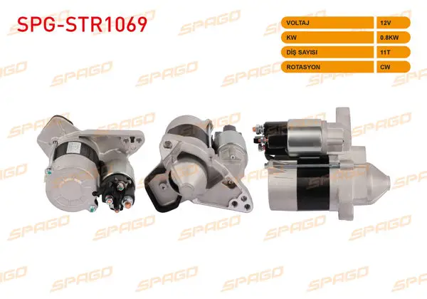 Marş Motoru 12V 0.85Kw 11 Dıs Cw Clio IV-Megane IV / Sandero Dokker Lodgy (0.9 1.2 TCE Araclar İçin)