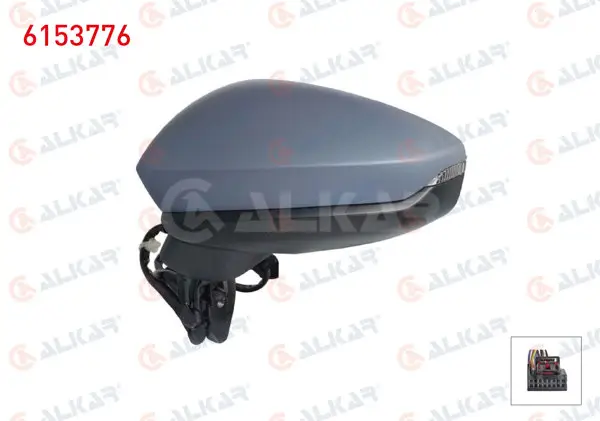 Dış Dikiz Aynası Sol Elektrikli Asferık Astarlı Otomatik Katlanır Sinyalli Hafızalı Ledlı 14 Pin Audi A3 Sportback 2019 -