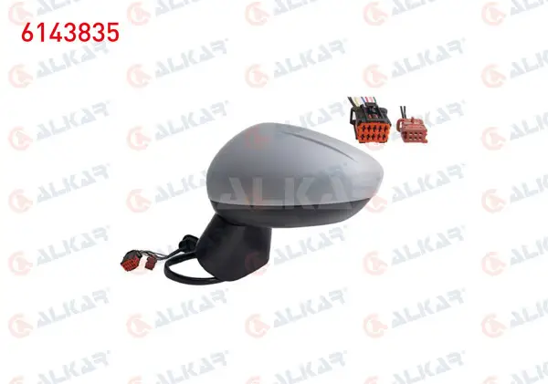 Dış Dikiz Aynası Sol Elektrikli Isıtmalı Astarlı Otomatik Katlanır Kör Noktalı 7 + 2 Pin Opel Crossland X (P17) 2017 -