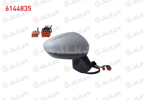 Dış Dikiz Aynası Sağ Elektrikli Isıtmalı Astarlı Otomatik Katlanır Sensörlü Kör Noktalı 9 + 2 Pin Opel Crossland X (P17) 2017 -