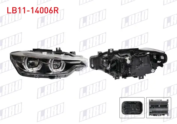 Far Sağ Led Krom Çerçeveli BMW 3 Serisi (F30 Lcı) 2016-2019