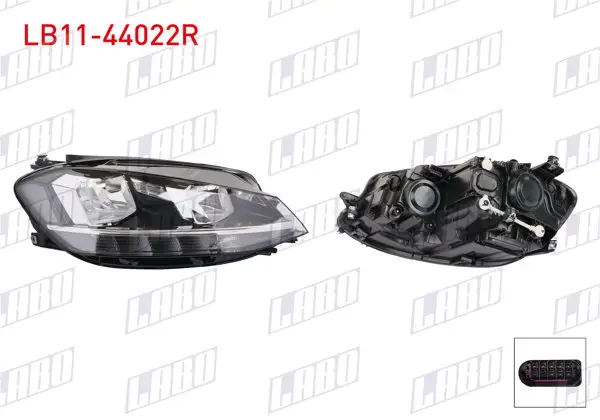 Far Sağ Volkswagen Golf 7,5 (5G1, Bq1, Be1, Be2) 2017-2020
