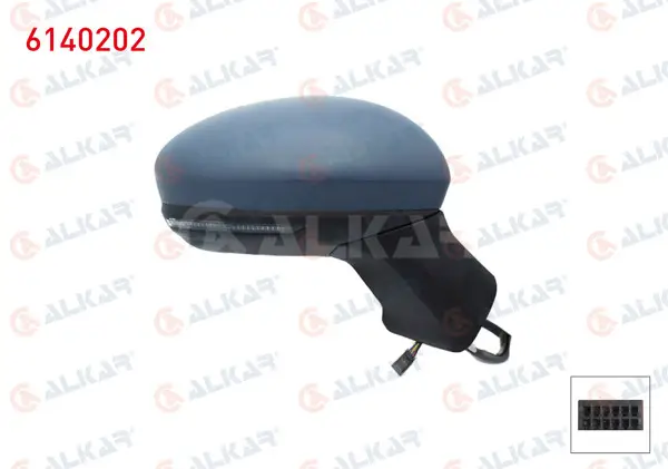 Dış Dikiz Aynası Sağ Elektrikli Asferık Isıtmalı Astarlı Sinyalli Sensörlü Led 9 Pin Renault Captur II 2020 -