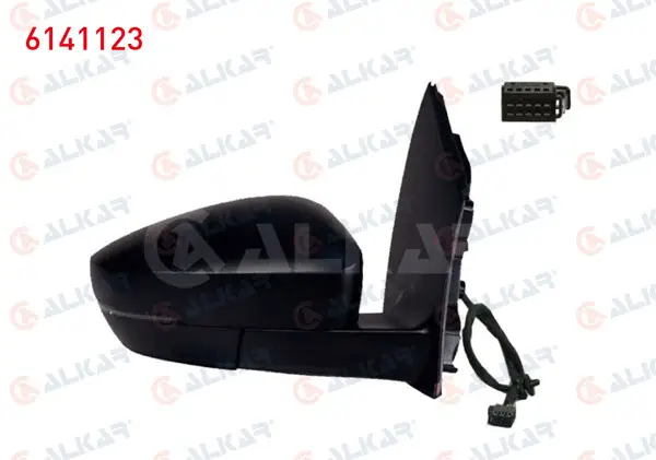 Dış Dikiz Aynası Sağ Elektrikli Isıtmalı Sinyalli Dıkdortgen Soketlı 6 Pin Volkswagen Polo (6R1, 6C1) 2010-2017