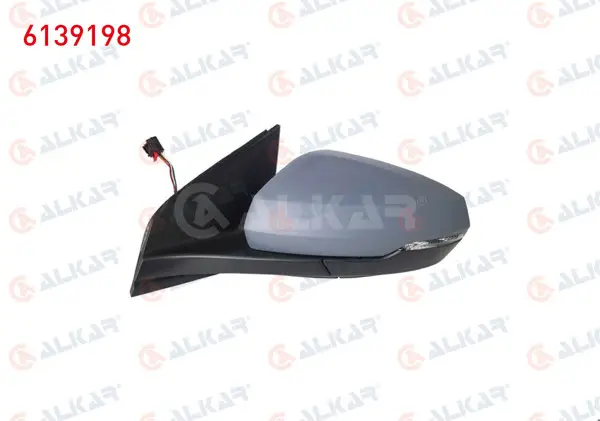 Dış Dikiz Aynası Sol Elektrikli Asferık Isıtmalı Astarlı Sinyalli 6 Pin Volkswagen Polo (Aw1, Bz1) 2017-2021