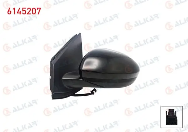 Dış Dikiz Aynası Sol Elektrikli Isıtmalı Astarlı Kör Noktalı 7 Pin Dacia Sandero / Stepway II (B8_) 2021-/ Jogger 2022-/ Logan III 2021 -