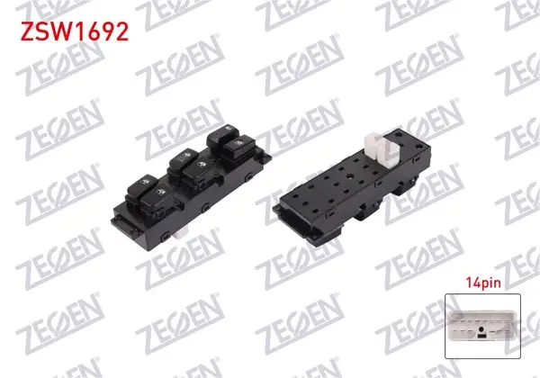Cam Açma Anahtarı Tekli 14 Pin Hyundai Santa Fe 2006-2012