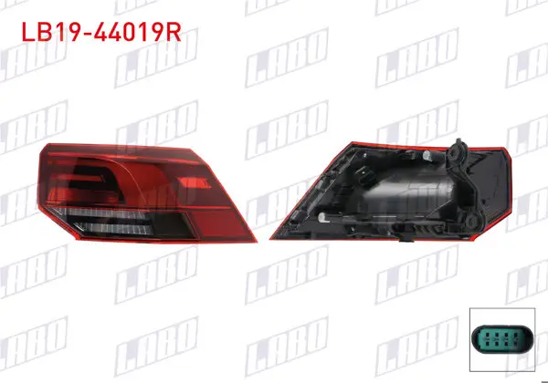 Stop Sağ Dış Ledlı Volkswagen Golf 8 (Cd1, Da1) 2020 -