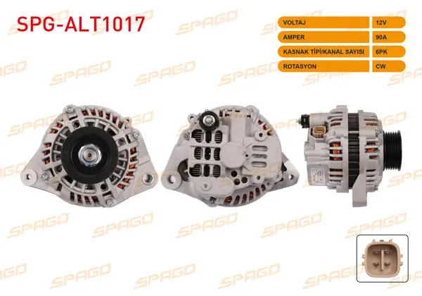 Alternatör 12V 90A 6Pk (Alt532) Honda Civic VII 1.4İ-1.6İ 00-06