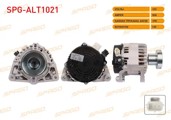Alternatör 12V 90A (Alt722) Ford Focus I 1.8 TDCI 98-04