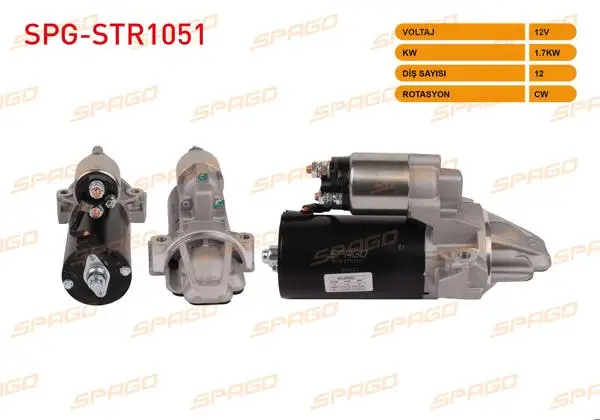 Marş Motoru 12V 1.7Kw 12 Dıs Cw (Str6842) Transit 11-14 / Boxer 11-20 / Jumper 11-20 (2.2 HDI Araclar İçin)