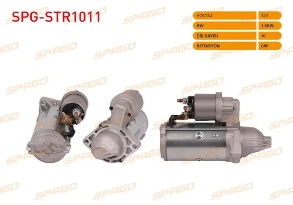 Marş Motoru 12V 1.8Kw 10 Dıs Cw (Str3162) Astra H J-Corsa C D-Combo / Doblo-Linea (1.3 Dizel Araclar İçin)