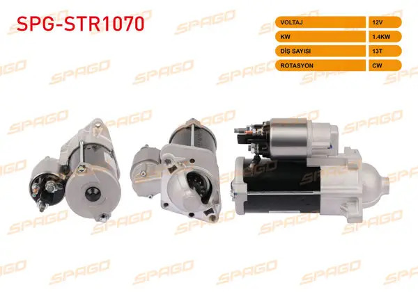 Marş Motoru 12V 1.4Kw 13 Dıs Cw (Str5203) Clio IV-Megane III IV-Kangoo (1.5 DCI Start-Stoplu Araclar İçin)